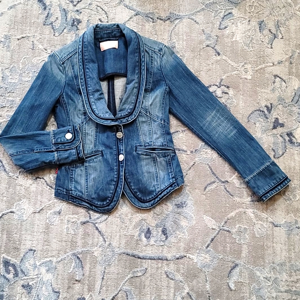 LEVI'S lady style tuxedo jean jacket